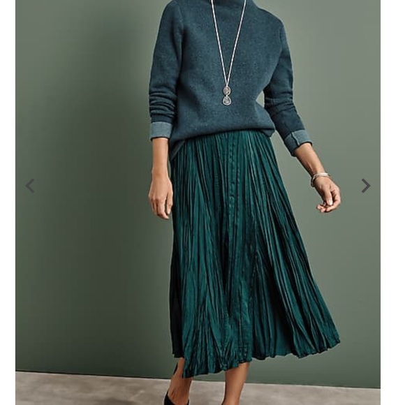 NWT J.Jill Blue Teal Solstice Midi Skirt (size L) - Picture 5 of 9